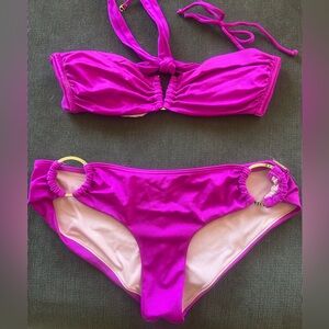Victoria Secret Magenta bikini bottom Size M